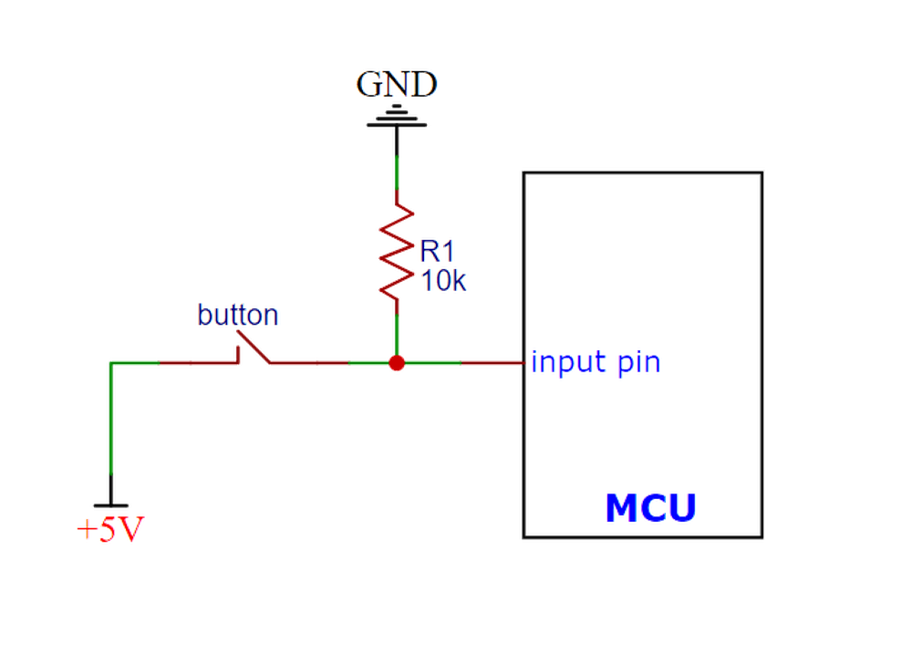 下拉电阻原理图